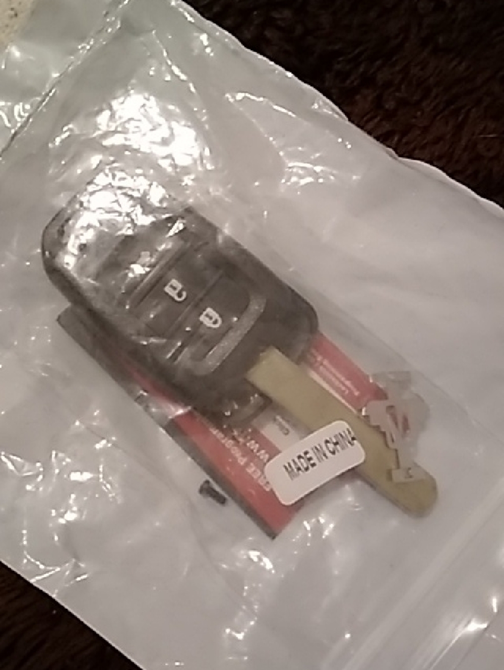 Honda Replacement Black Car Key Fob with 2-Button Remote